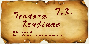 Teodora Krnjinac vizit kartica